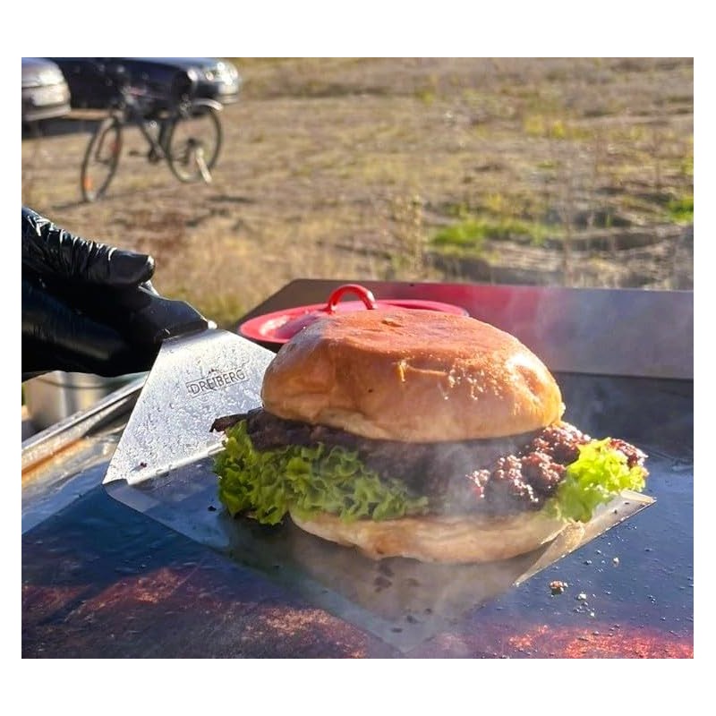 DREIBERG® Stainless Steel Grill Spatula for Smash Burger and for
