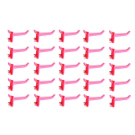 JSP Manufacturing Pink Plastic Pegboard Hooks Garage/Tools/Storage/Organization/Jewelry/Crafts - 2 inch, 4 inch, or 6 inch (25, 2 Inch)