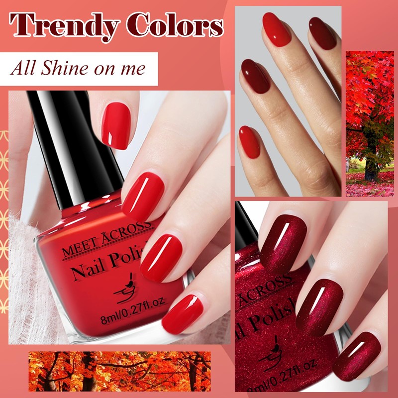 Jelly Nail Polish Set Dark Red Nail Polish Quick Air