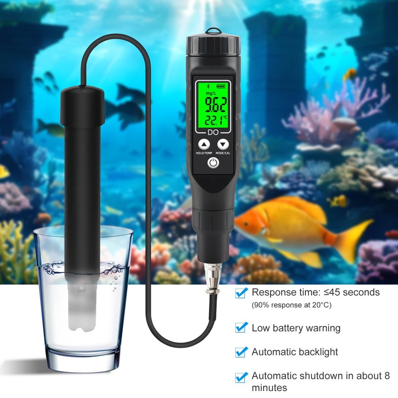 Oxygen Meter Water Bluetooth Oxygen Detector Water Detector for Dissolved