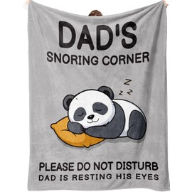SECOGM Dad Gifts, Father's Day Birthday Gifts from Daughter Son, Fluffy Panda Blanket for Daddy, Dad Presents on Father’s Day Christmas Valentine's, Daddy Blanket Gift, 50 x 60 IN