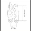 QCAA Forged Brass Sash Lock in Solid Brass, CTC 2",