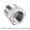 sourcing map Reducer Hex Bushing, 3/8 PT Male to 1/4