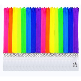 CANWELUX 48 Pack Bright Neon Lanyard for ID Badges, Neon Lanyard with Anti-Lost ID Holders for Cruise Ship Card, Colorful Neon Lanyard for Cruise (Multi8C,48Pack)