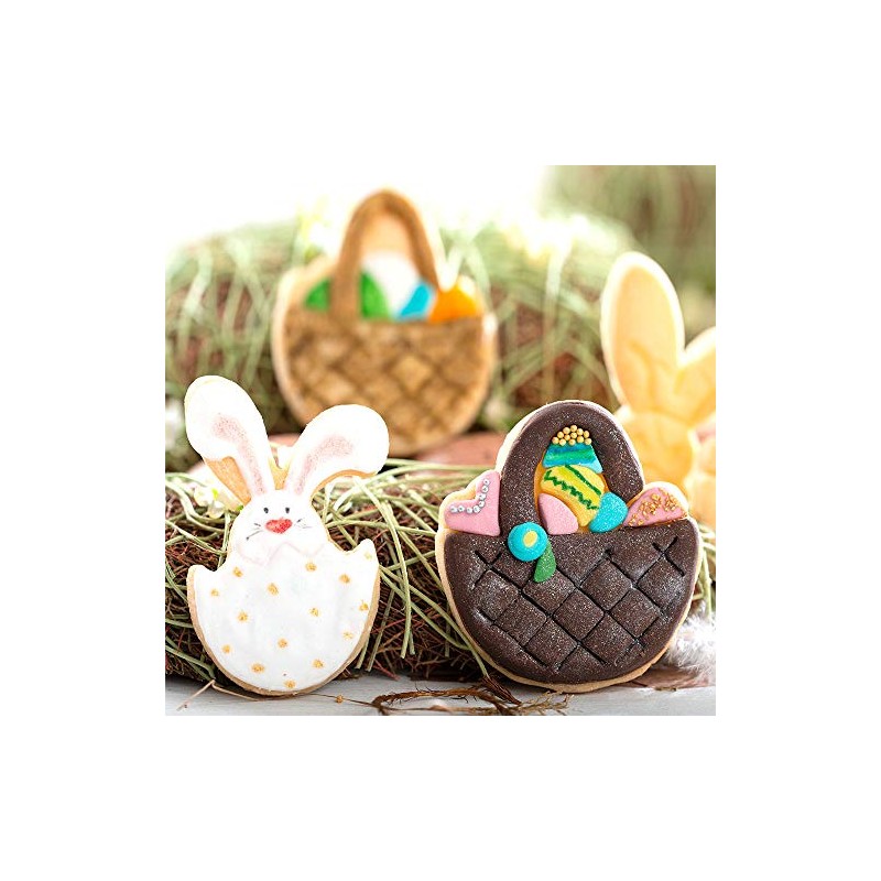 Decora 0255061 AUSSTECHER AUS KUNSTSTOFF KORB UND HASE 2-TLG