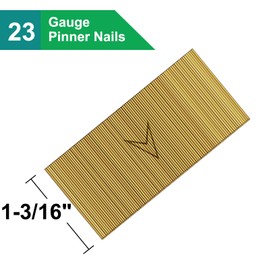 Toicann 23 Gauge Pin Nails Headless Pinner Nails for 23 GA Pneumatic & Electric Pinners or Pin Nailer or Pin Nail Gun, Great for Fine Woodworking & Trim Jobs (1-3/16"-10000PCS)