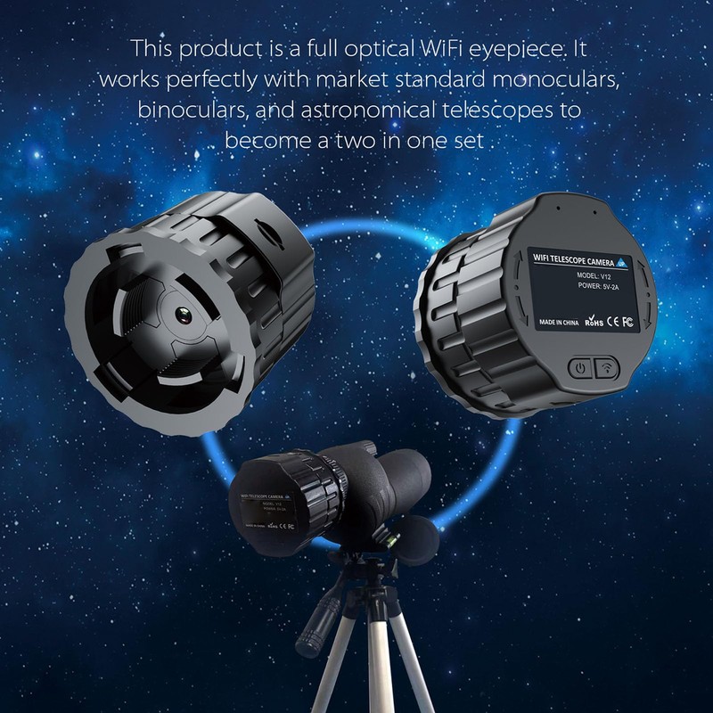 Wireless Digital WiFi Eyepiece, HD 4 Megapixel Camera for Optical