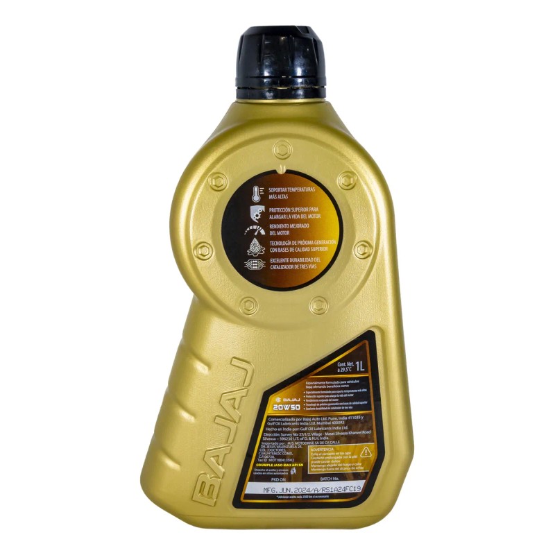 Aceite Sintetico Bajaj 20w50 4t 1l Todas Las Marcas