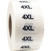 Clear 4XL Clothing Size Strip Stickers | 32 mm x