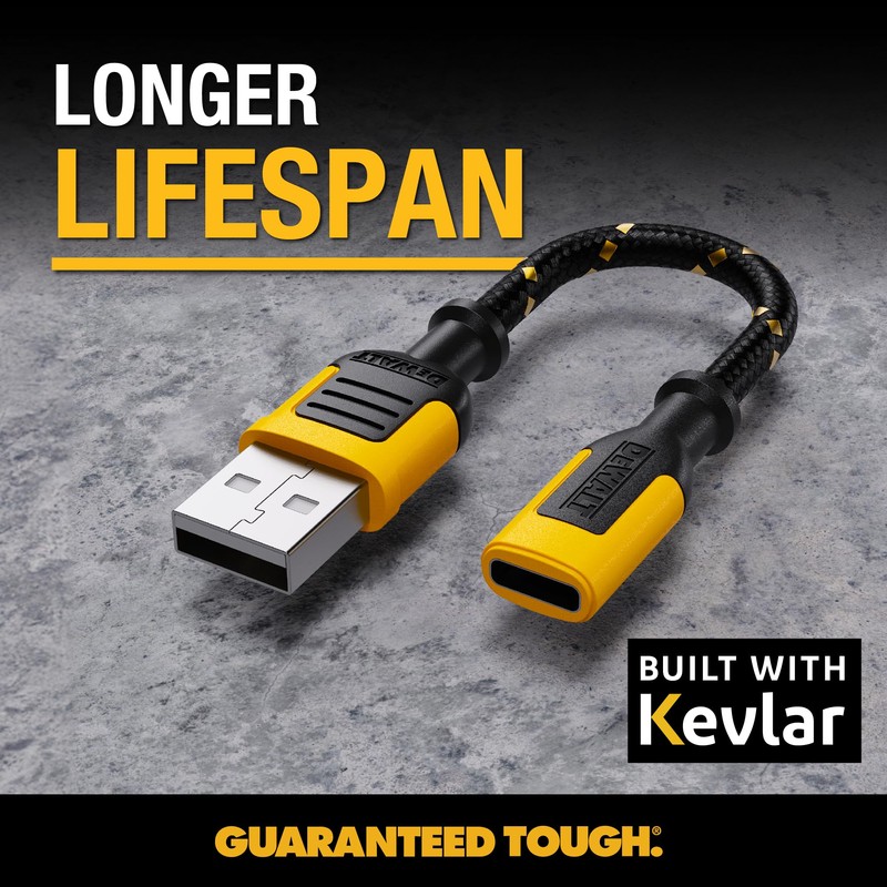 DEWALT USB to USB C Adapter 2 Pack, USB C