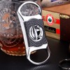 KEENSUN Zinc Alloy V-Cut Cigar Cutter (Silver and Black CNC