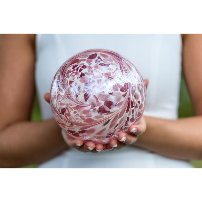 Large Glass Hanging Friendship Ball 15cm diameter, Pink