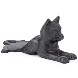 Earl Diamond Cast Iron Door Stop | Door Wedge | Heavy Decorative Door Stopper - Stop Your Bedroom, Bath and Exeterior Doors 2.9x6.1(Rustic Cat)