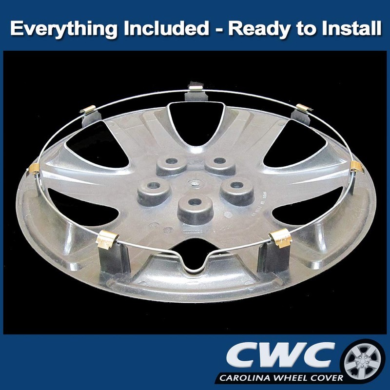 Premium Replica Hubcap Set, Replacement for Toyota Corolla 2005-2008, 15-inch