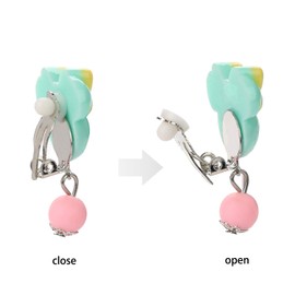 Hifot 14 Pairs Clip Girls' Earrings Princess Clip Earrings Set Dress Up Princess Jewellery Accessories for Girls Children Toddlers in 2 Clear Boxes