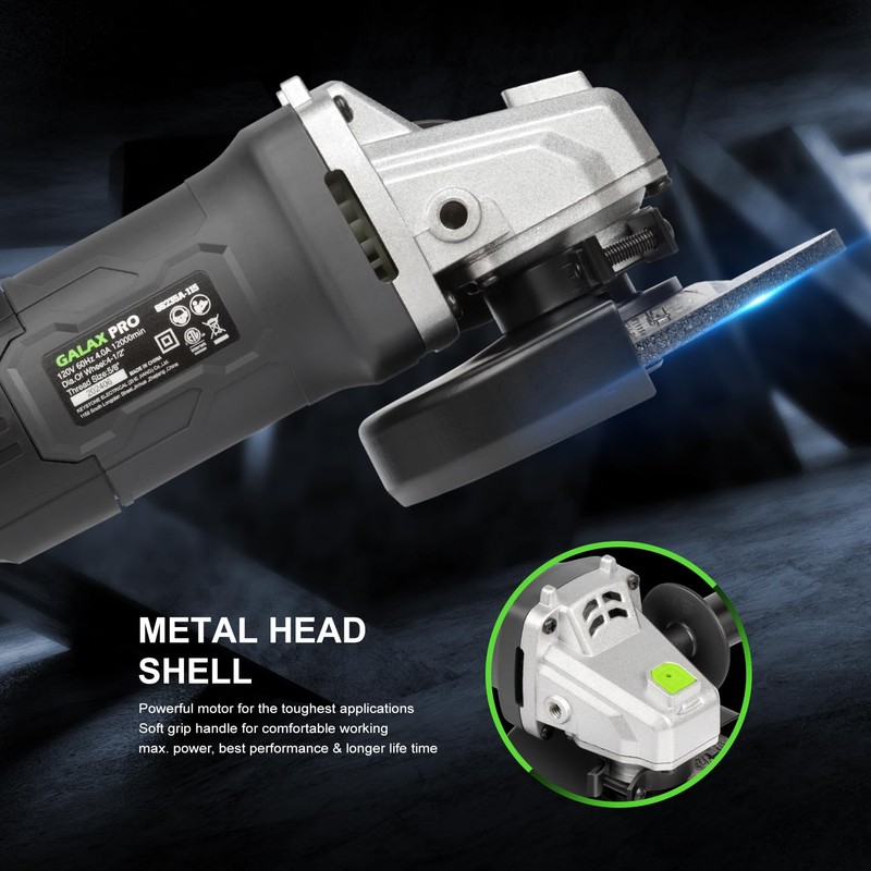 GALAX PRO Electric Angle Grinder,Equipped with 4.0 Amps Motor with