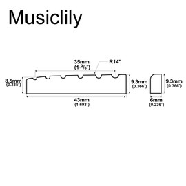Musiclily Acoustic Guitar Nuts, Pre-Grooved, Cow Bone (Pack of 2)