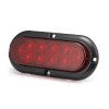 GEARZAAR 2x 10 LED Red 6.5" Oval Stop Turn Brake
