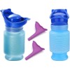 Portable Travel Urinal, 25oz Capacity, Collapsible Design, 2-Pack, Blue
