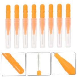 FRCOLOR 80pcs Multi-functional Mini Makeup Brushes for Eyebrow Lip and Teeth Care Portable Interdental Brush Cover for Home Office and Travel