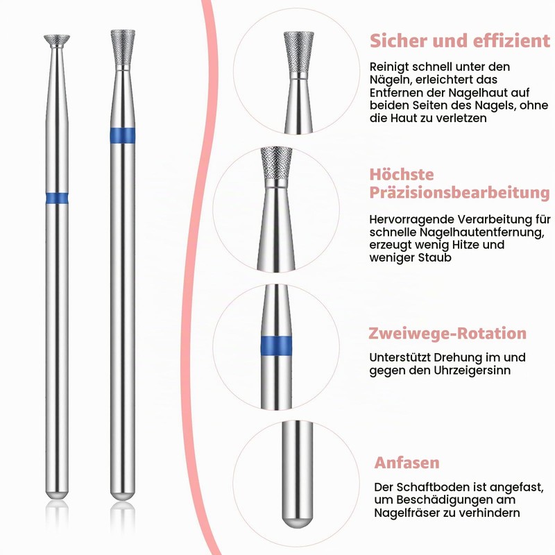 Set of 6 Tungsten Carbide Nail Cutter Attachments, Nail Cutter