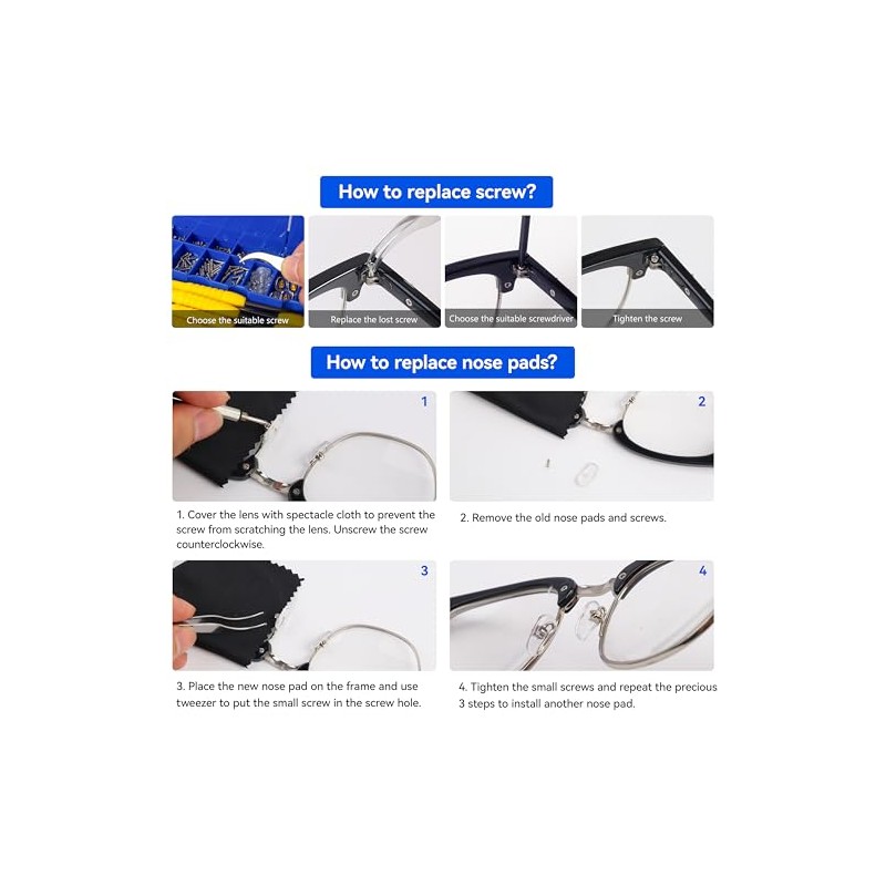HQVOIC Kit de herramientas de reparación de gafas magnéticas todo