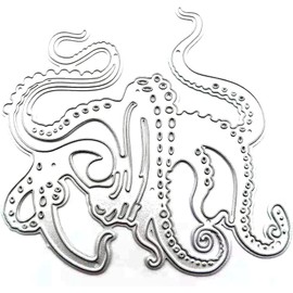 Octopus Die Cut for Card Making, Octopus Metal Cutting Dies Congratulations Die Cuts Embossing Stencils Template for DIY Scrap-Booking Decor Wedding Birthday Blessing Card