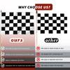 12 Pack 12x18 Inch Black and White Checkered Racing Flags
