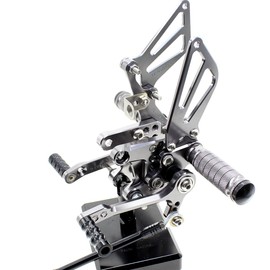 PROCNC Motorcycle Aluminum Rearsets Foot pegs Rear sets Footrest Fit for Suzuki GSXR1000 2000 2001 2002 2003 2004 GSXR750 1996-2005 SV650/SV650S SV1000/S 1998-2014 GSX600 2000-2005 (Grey)
