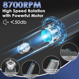 ULAIDO ULAIDO Ear and Nose Hair Trimmer for Men and Wome, Painless 3 in 1 Men's Nose Hair Trimmers, 2025 USB-C Rechargeable Facial & Body Detail Hair Trimmer Clipper with High Speed and Dual-Edge Blades