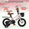 BABY JOY Kids Bike, 12" Tank Bear DIY Children's Bicycle