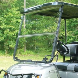 RED DOT Folding Clear Golf Cart Windshield Compatible with Yamaha G22 | 3/16 Inch Thick Impact Resistant Acrylic | Fits 2003-2007 Models | Made in the USA