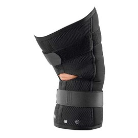 Breg Wraparound, Open Back, Economy Hinged Knee Brace, Airmesh or Neoprene (Neoprene Material, Medium)