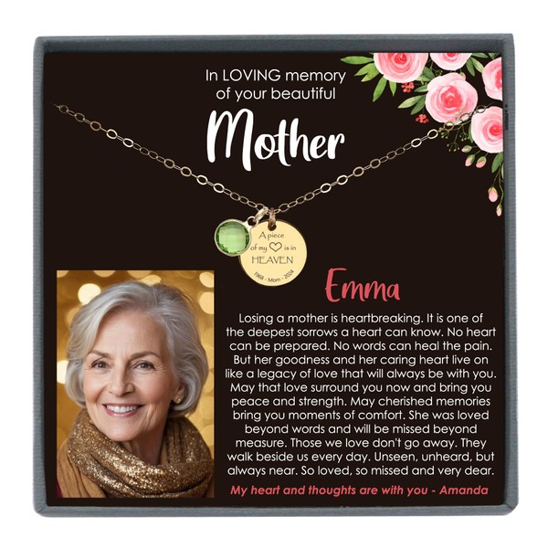 Personalized Loss of Mother Sympathy Gift, Bereavement Gifts, Custom Engraved