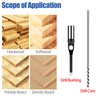 HUHAO 4 Pcs Square Hole Drill Bit Set, HSS Sharp