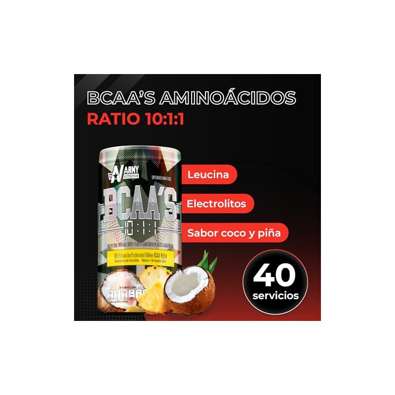BCAA Aminoácidos Ratio 1011 Con Carga Extra De Leucina Y