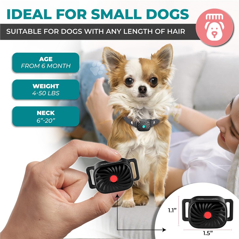 Bark Collar for Small/Medium Dogs, No Shock Anti Bark Collar,