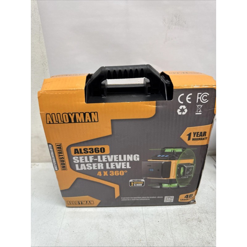 Alloyman 16 Line Laser Level, Self Leveling 4x360° Green Laser