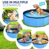 Dog Pool, Foldable Pet Swimming Pool with 6mm High-Strength PP