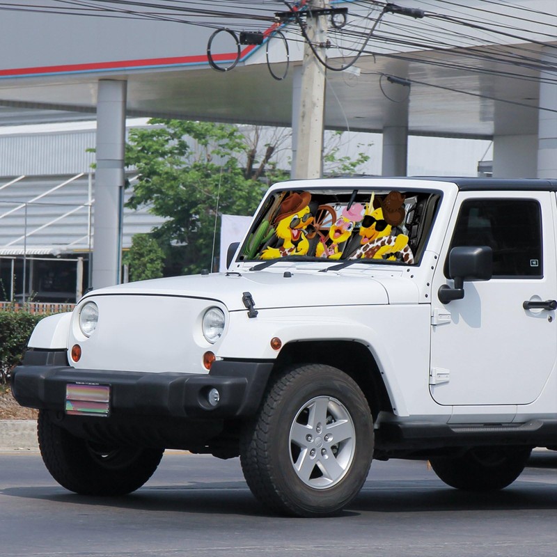 DaisyInner Windshield Sun Shade Compatible with Jeep Jk Jku Jl