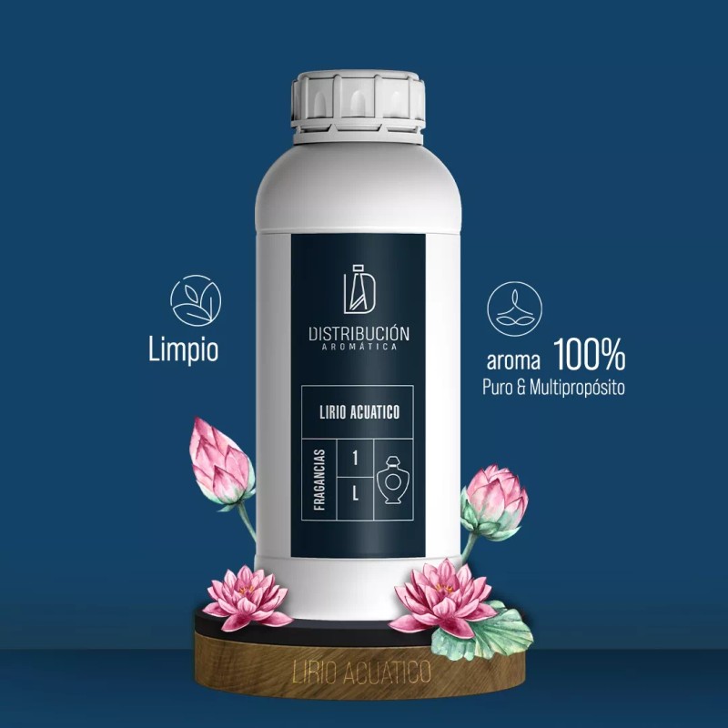 Distribución Aromática Esencia Lirio Acuático Para Diferentes Aplicaciones 500ml
