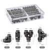 Innfeeltech 60 pieces 8 mm black push-to-connect pneumatic fitting kit,