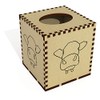 Square 'Cow' Wooden Tissue Box Cover (TB00000481)