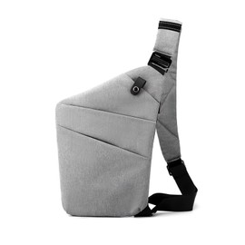 FANDARE Anti-Theft Chest Bag Men's Sling Crossbody Pack Shoulder Bags Shoulder Bag Bum Bag Crossover Backpack Daypacks for Men Outdoor Travel Camping Hiking Backpacks, Grey (Right), Outdoor