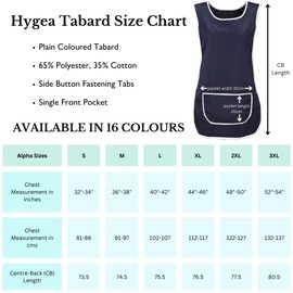Mirabella Health & Beauty Unisex Hygea Tabard Apron Royal Blue L