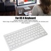 Wireless Keyboard Mini 78 Keys Ultra Thin Portable White Computer