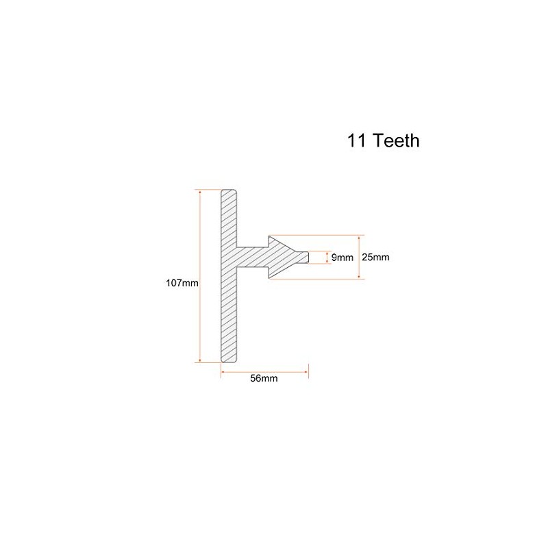 sourcing map Chuck Key 9mm Key 11 Teeth, Fits 1/4"