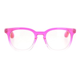 SA106 Retro Hipster Plastic Horned Rim Mod Fashion Reading Glasses Pink +1.0