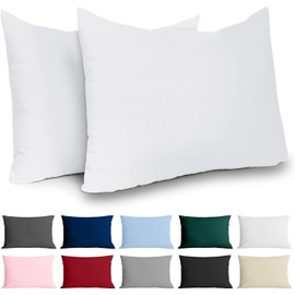 Cushion Cover 40 x 60 cm Renforcé Cotton (Set of 2) – White – Densely Woven with 57 Threads/cm² – Cushion Cover 40 x 60 cm – Oeko Tex Certified – Dreamzie