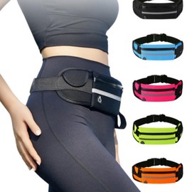 Running Waist Bag, Jogging & Marathon Hip Pack Belt Running Hip Pack Black 5ea